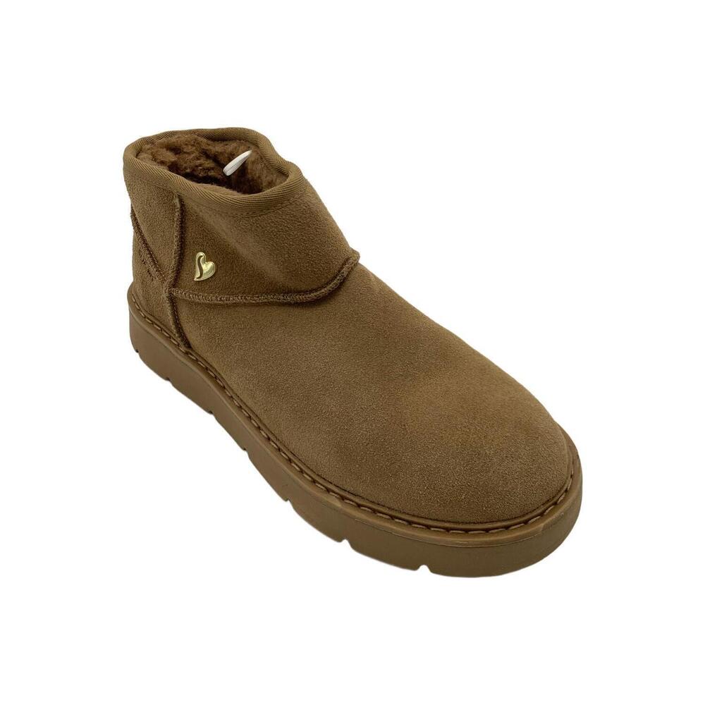 Skechers Women's Slip-ins Keepsakes Cozy Mini Boots Chestnut - Medium